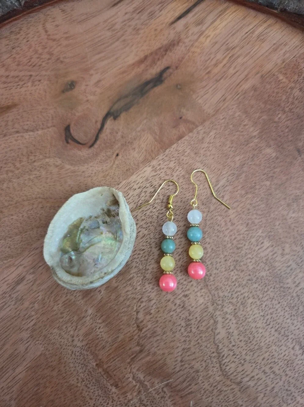 Fairy Bohemian Handmade Multicolor Bead Drop Earrings Festival Whimsical Girly